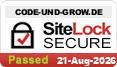 SiteLock Sicherheitszertifikat code-und-grow.de